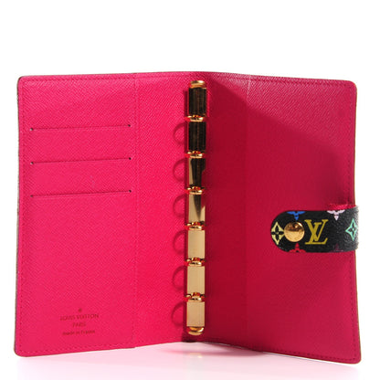 Louis Vuitton Monogram Multicolor Small Ring Agenda Cover Black Grenade 5 of 7