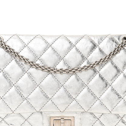 Chanel Metallic Aged Calfskin Quilted 2.55 Reissue 227 Flap Silver 8 of 11