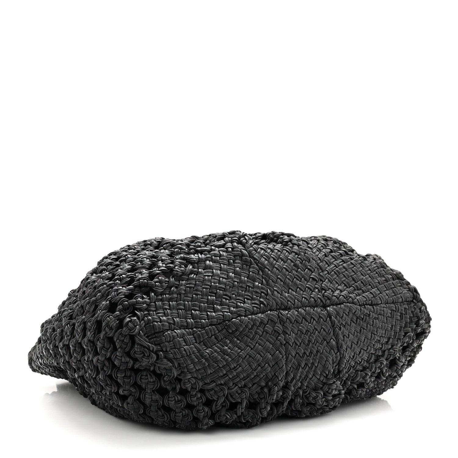 Salvatore Ferragamo Woven Calfskin Gancini Shoulder Bag Black 7 of 19