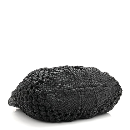 Salvatore Ferragamo Woven Calfskin Gancini Shoulder Bag Black 7 of 19