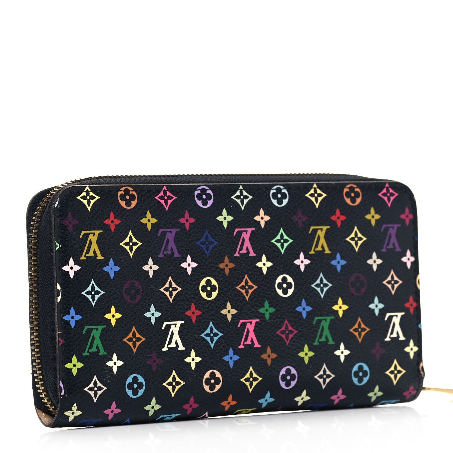 Louis Vuitton Monogram Multicolor Zippy Wallet Black Grenade 3 of 7