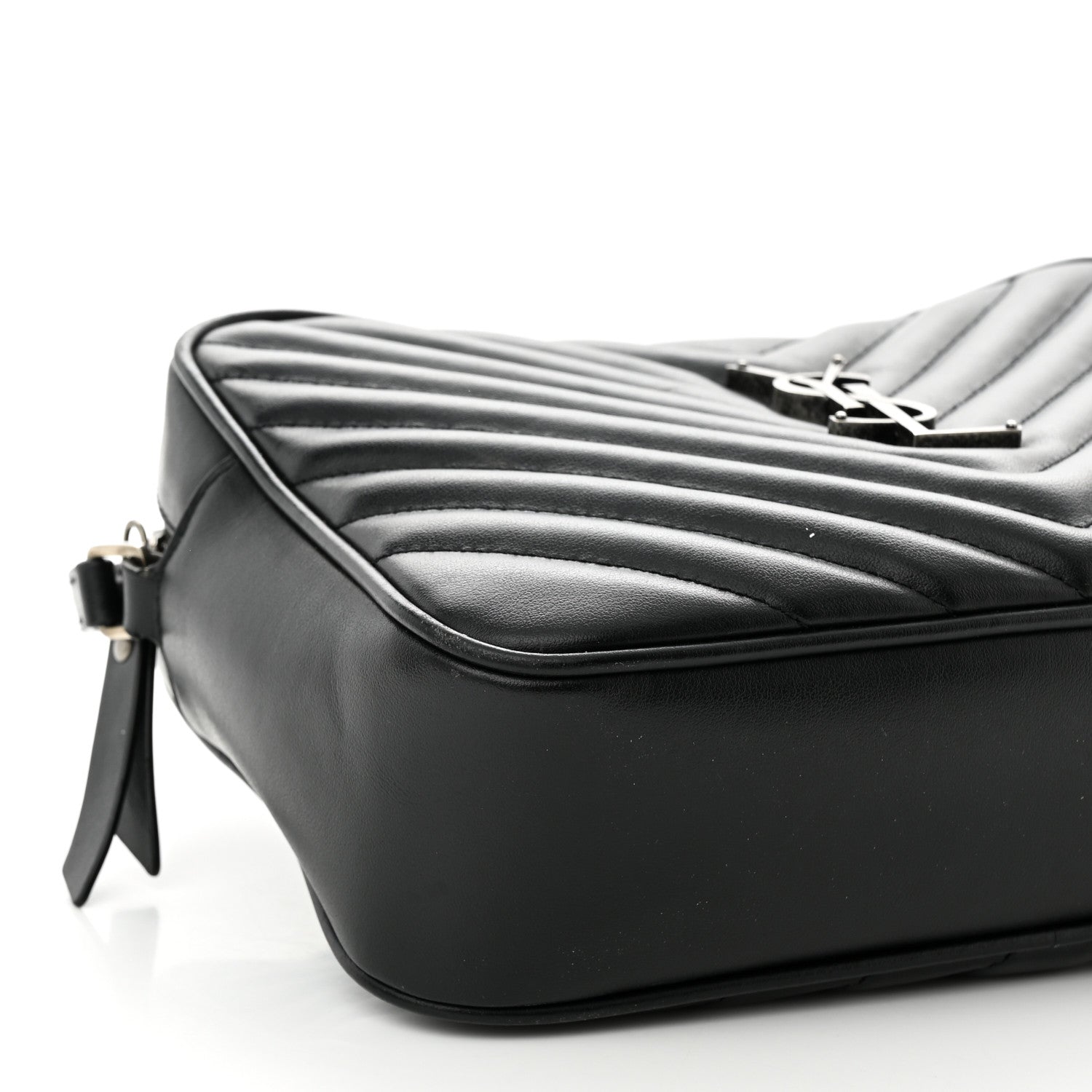 Saint Laurent Calfskin Matelasse Monogram Lou Camera Bag Black 9 of 13