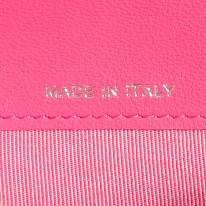 Chanel Lambskin Quilted Large Flap Wallet Dark Pink 8 of 9