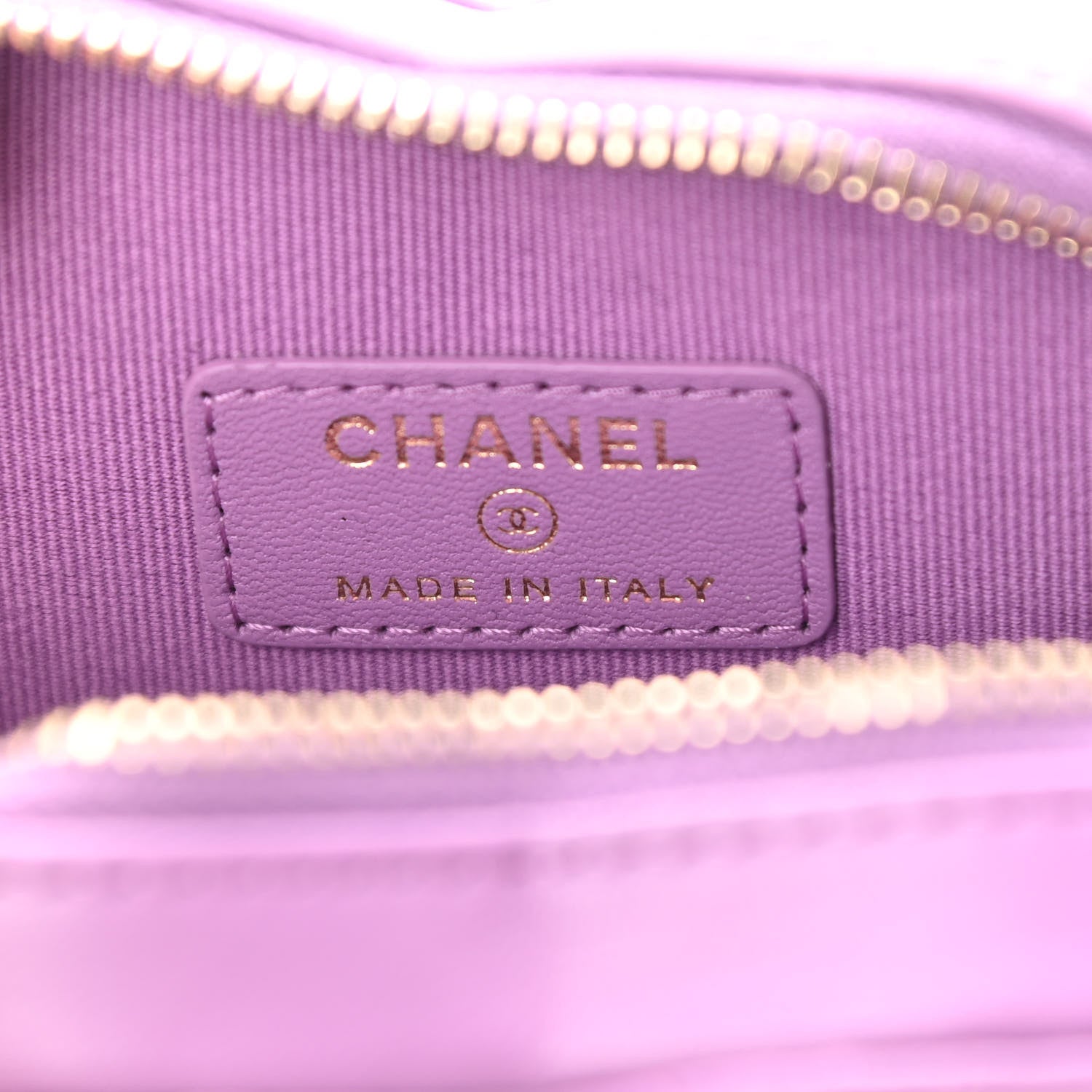 Chanel Lambskin Quilted CC In Love Heart Waist Belt Bag With Chain Purple 6 of 11