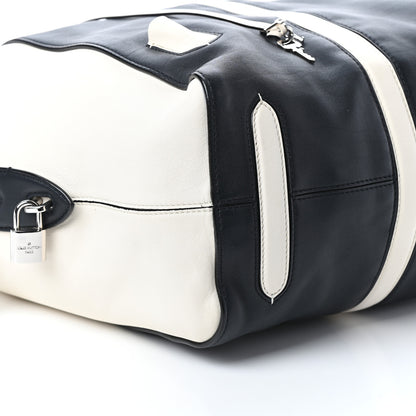 Louis Vuitton Calfskin Suship North South Speedy Navy White 8 of 9