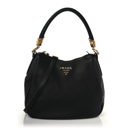 Prada Vitello Daino Crossbody Bag Black 1 of 9
