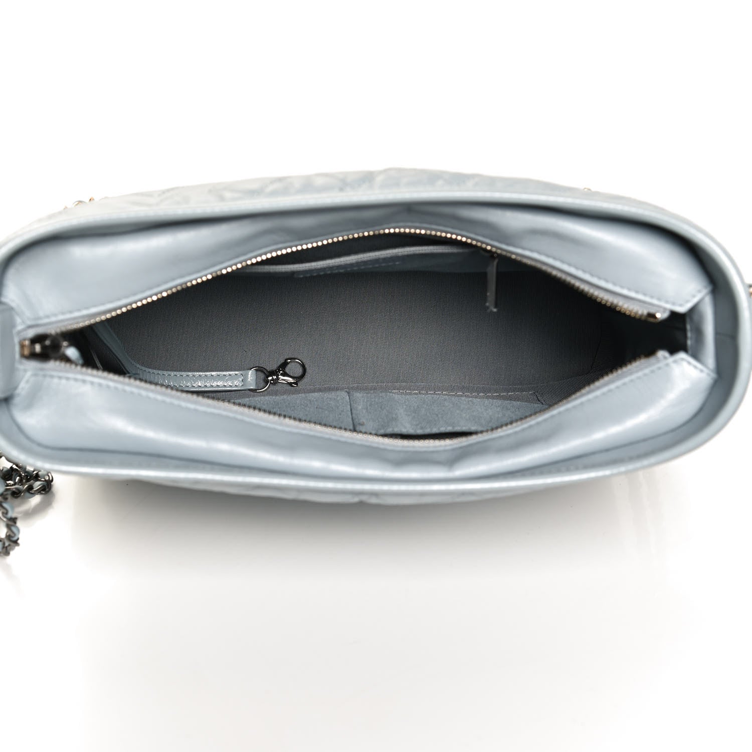 Chanel Aged Calfskin Quilted Medium Gabrielle Hobo Light Blue 5 of 12