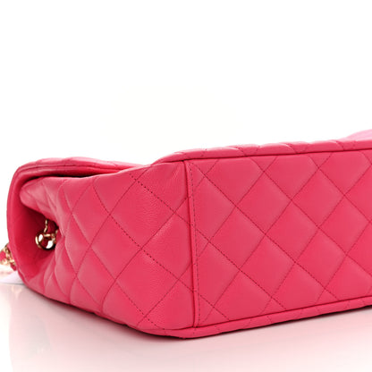 Chanel Caviar Quilted XXL Travel Flap Bag Dark Pink 9 of 11