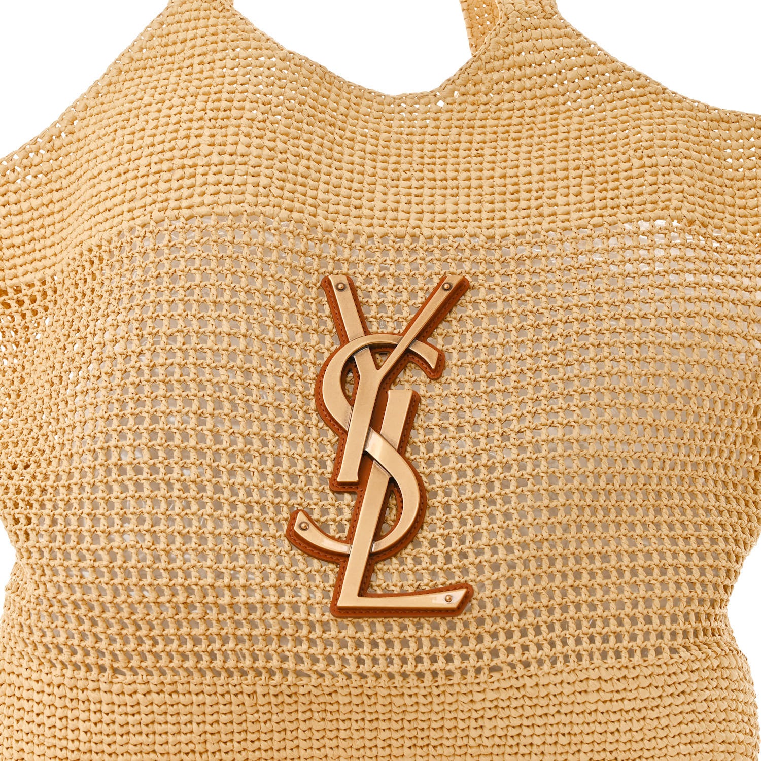 Saint Laurent Raffia Icare Shopping Tote Natural 12 of 14