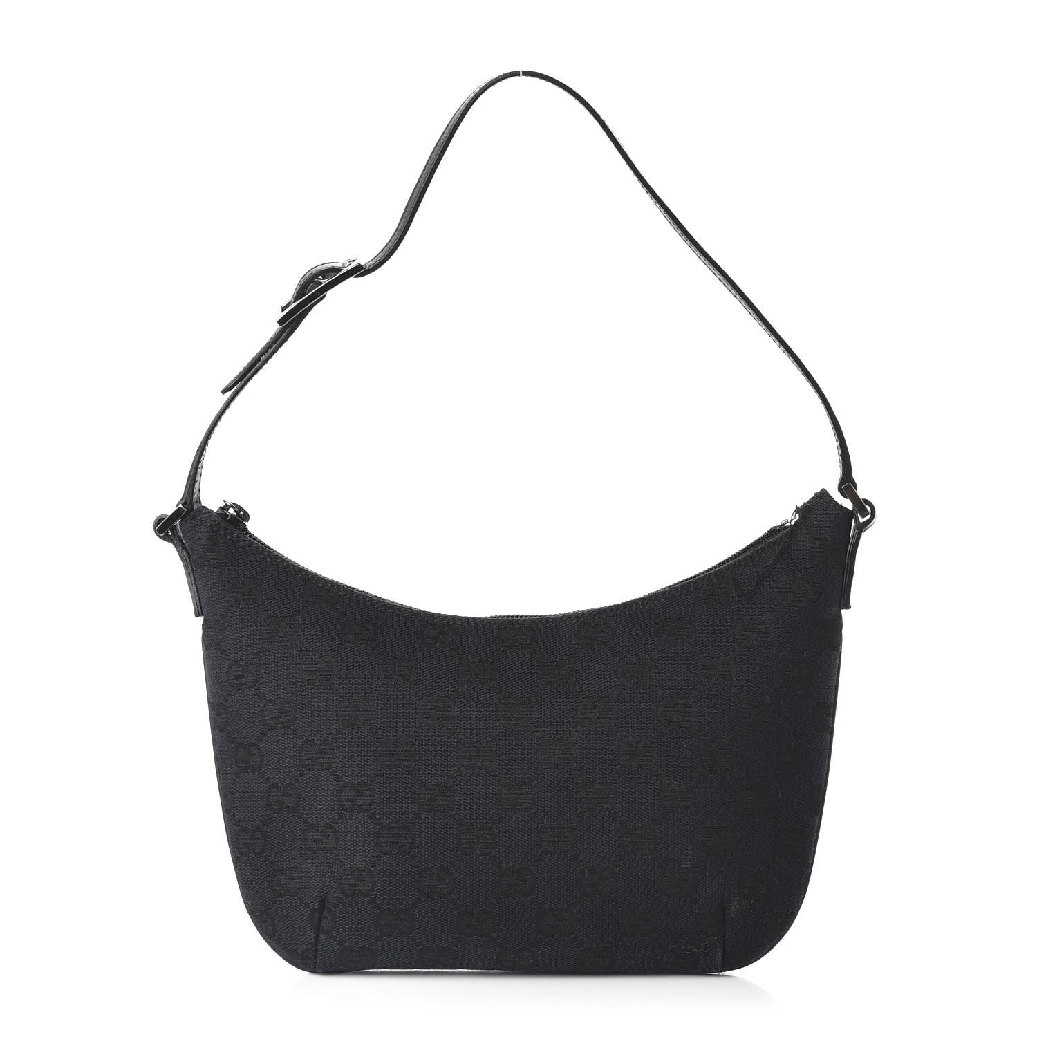 Gucci Denim Monogram Pochette Black 1 of 10