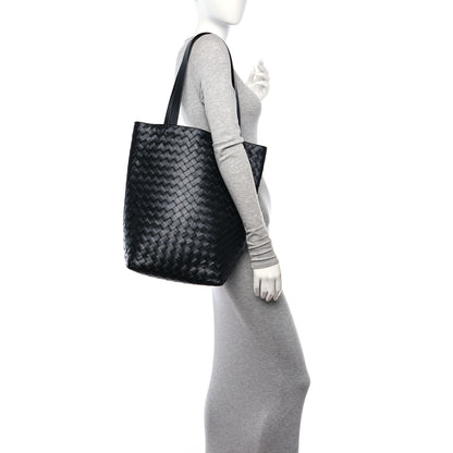 Bottega Veneta Nappa Intrecciato Small North South Tote Black 2 of 13