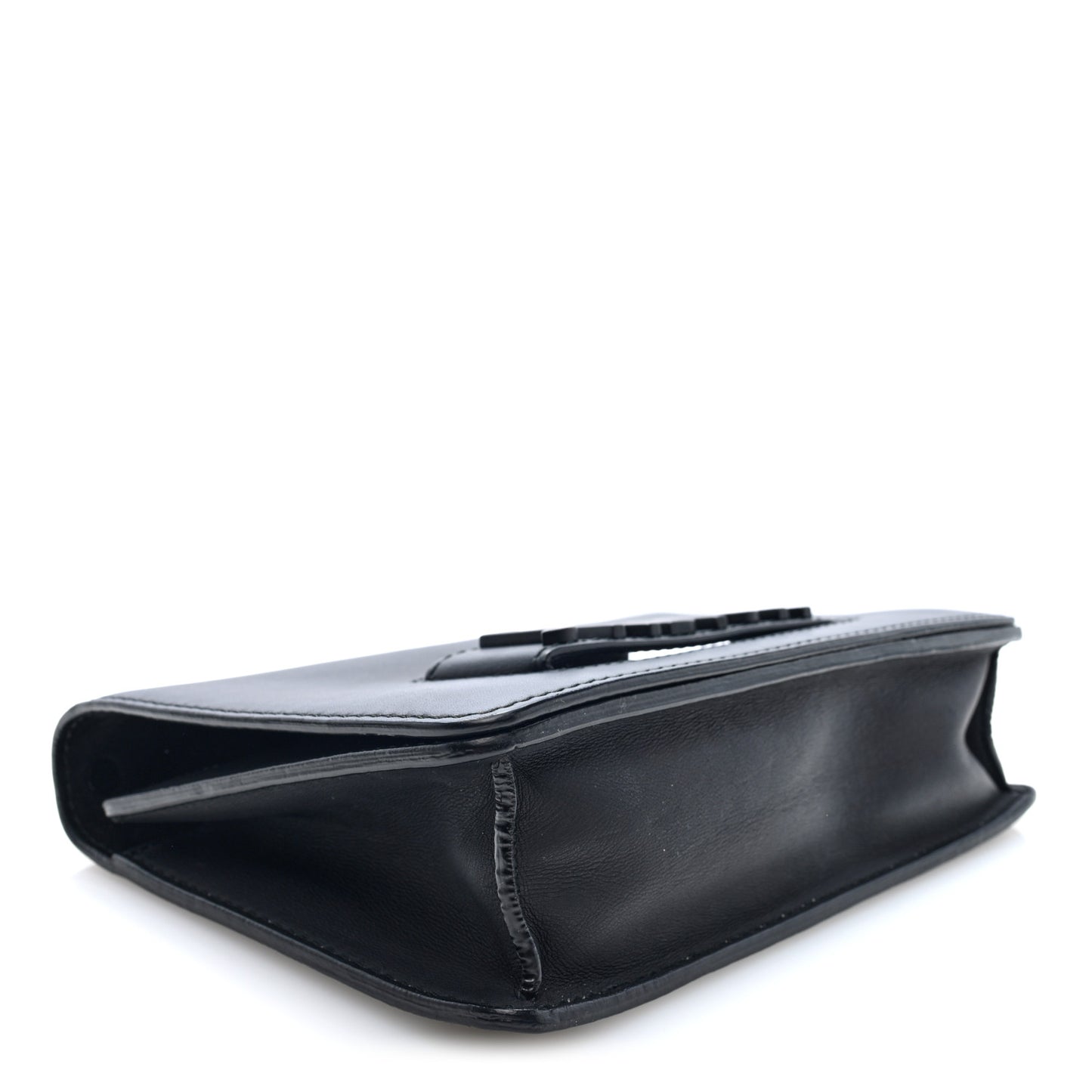 Ultra Matte Calfskin J'Adior Chain Flap Bag Black