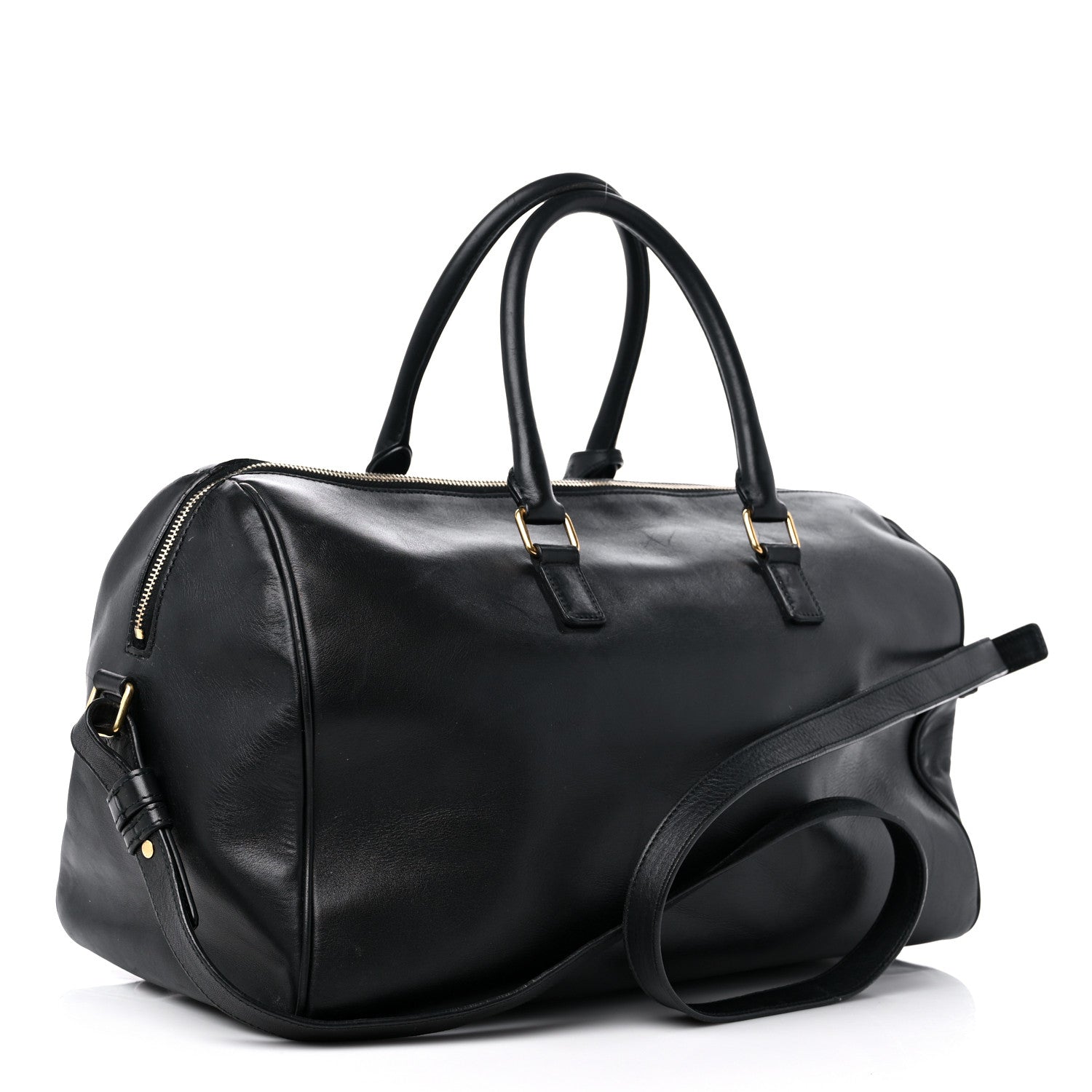 Saint Laurent Calfskin Classic Duffle 12 Black 3 of 18