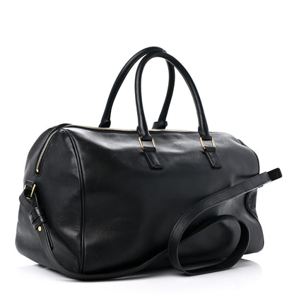 Saint Laurent Calfskin Classic Duffle 12 Black 3 of 18
