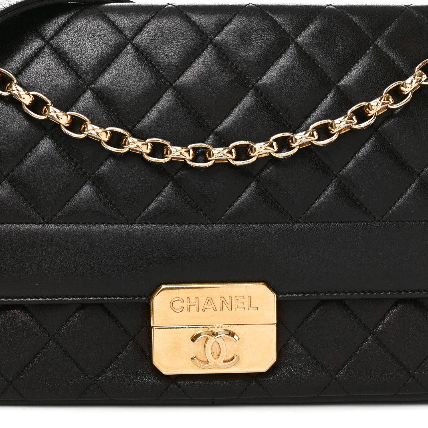 Chanel Lambskin Quilted Large Chic With Me Flap Black 8 of 10