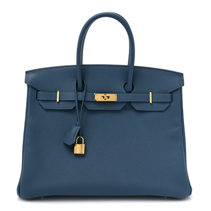 Hermes Togo Birkin 35 Bleu de Galice 1 of 11