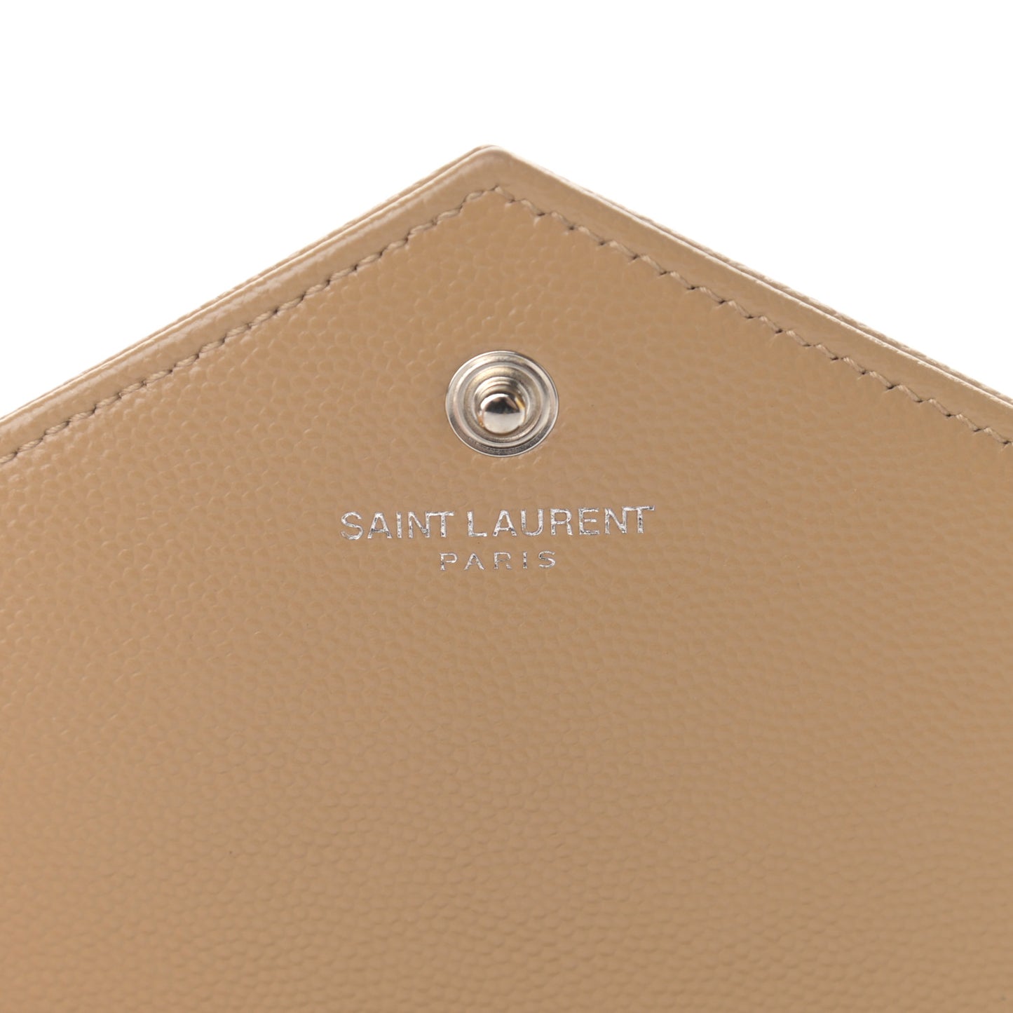 Grain De Poudre Matelasse Chevron Monogram Chain Wallet Deep Beige