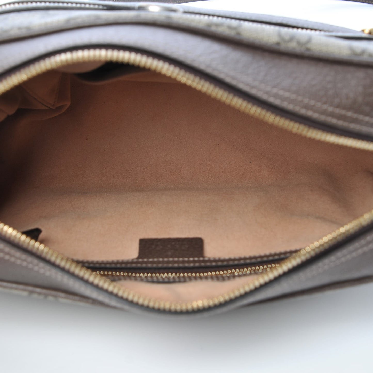 GG Supreme Monogram Web Small Ophidia Shoulder Bag Brown