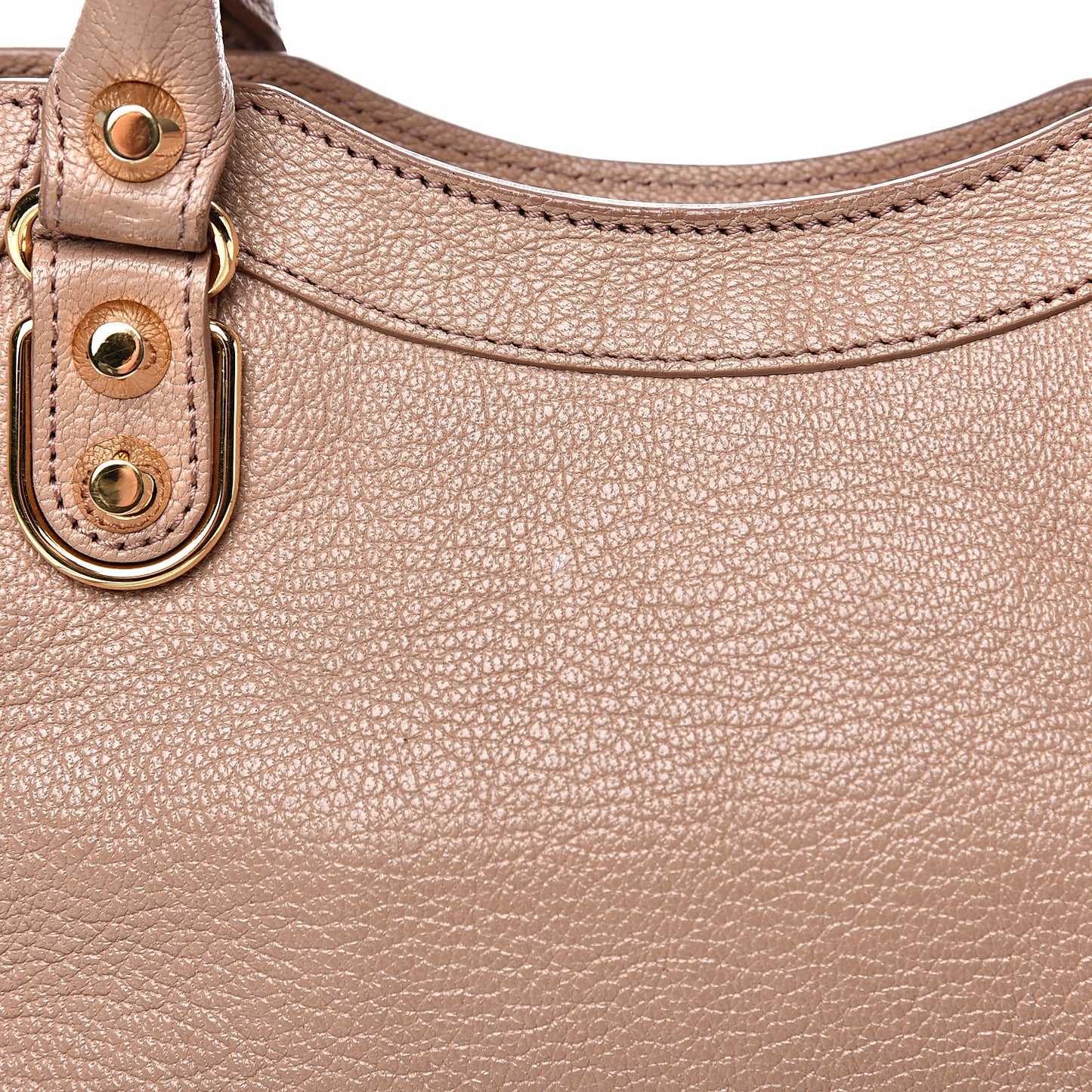 Chevre Gold Metallic Edge Hardware Mini City Rose Des Sables