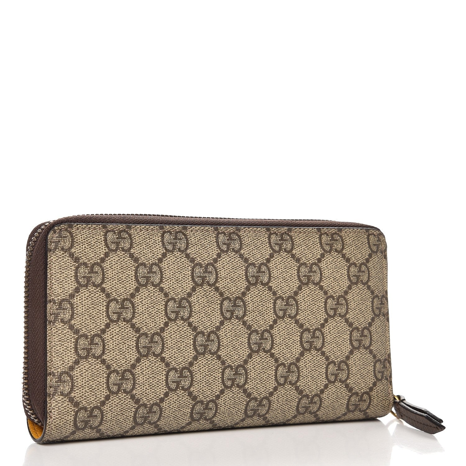 Gucci GG Supreme Monogram Neo Vintage Zip Around Wallet Beige Crop New Acero 3 of 7