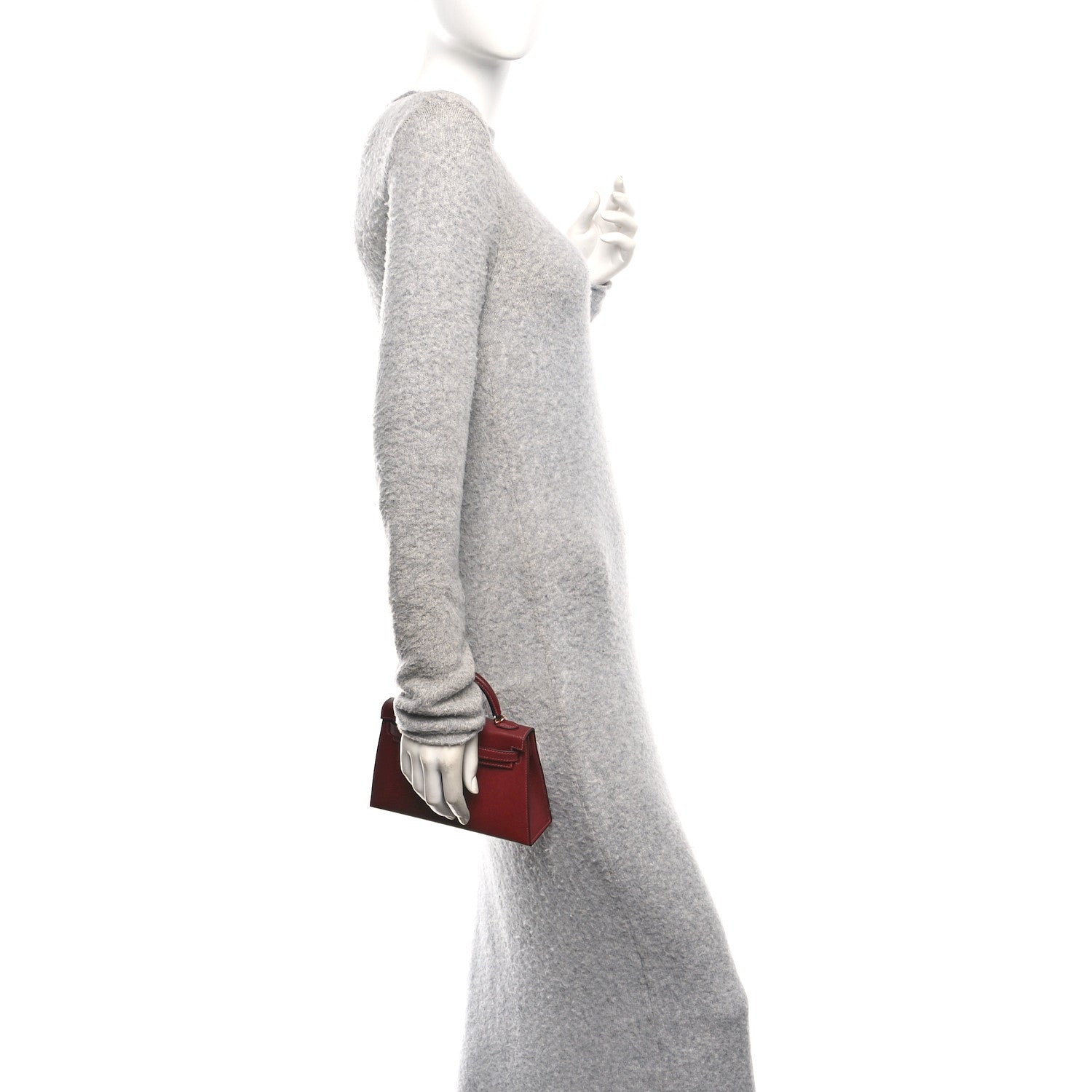 Hermes Madame Calfskin Mini Kelly Sellier 20 Rouge H 2 of 11