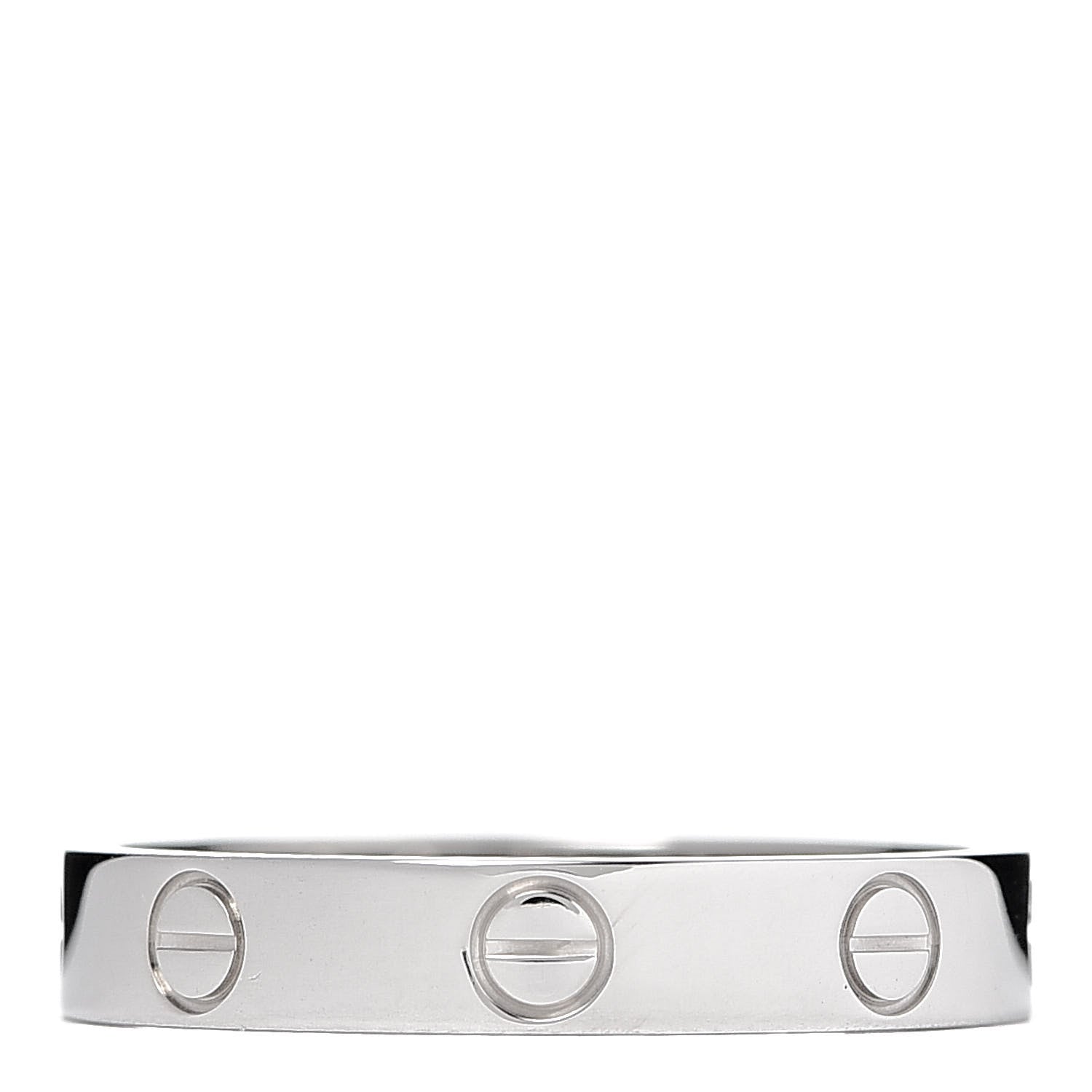 Cartier 18K White Gold 3.5mm LOVE Wedding Band Ring 56 7.5 1 of 5