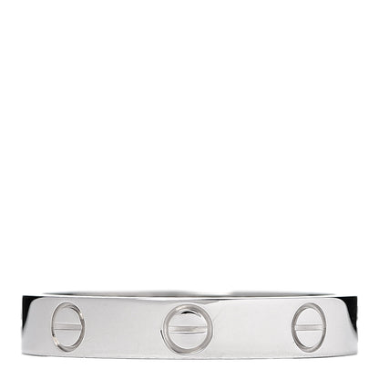 Cartier 18K White Gold 3.5mm LOVE Wedding Band Ring 56 7.5 1 of 5