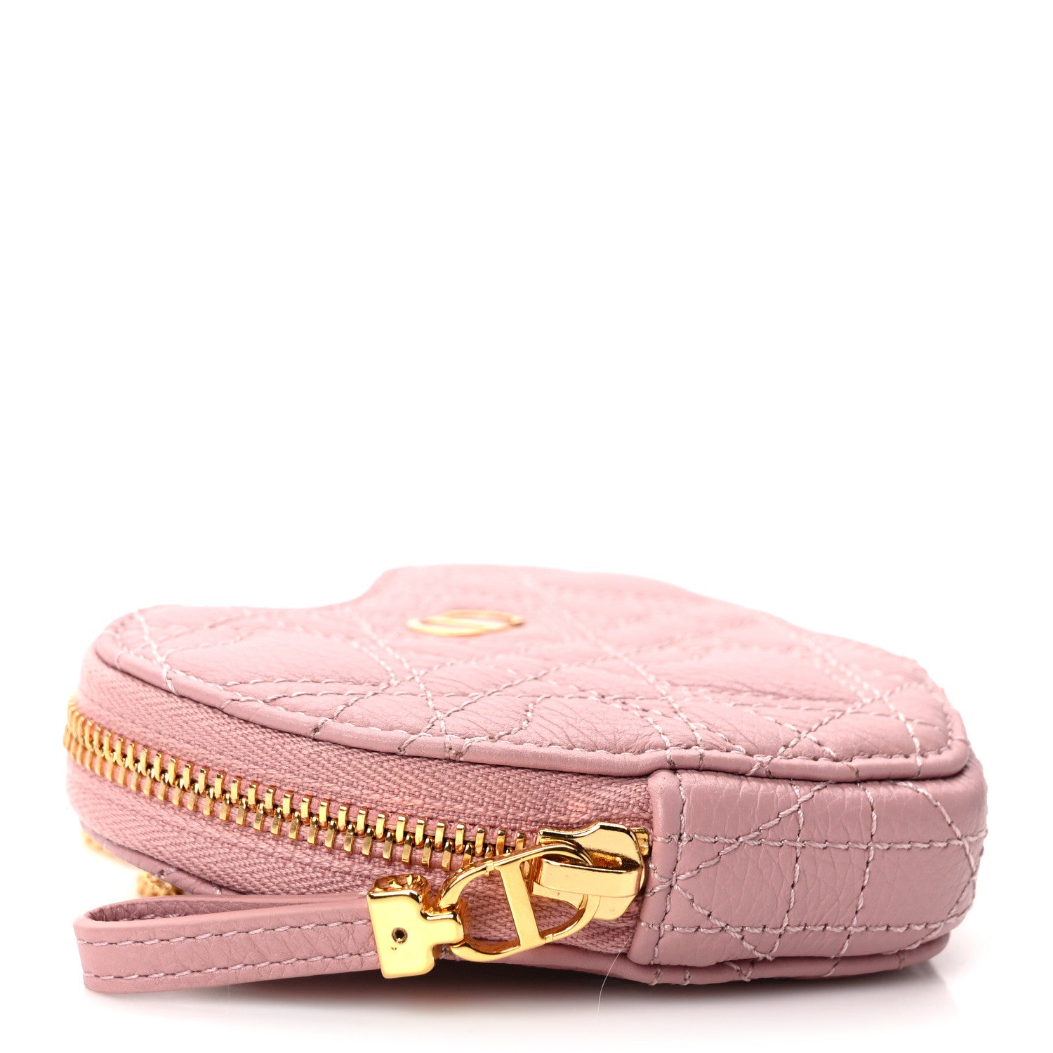 Christian Dior Calfskin Cannage Dioramour Caro Heart Pouch With
