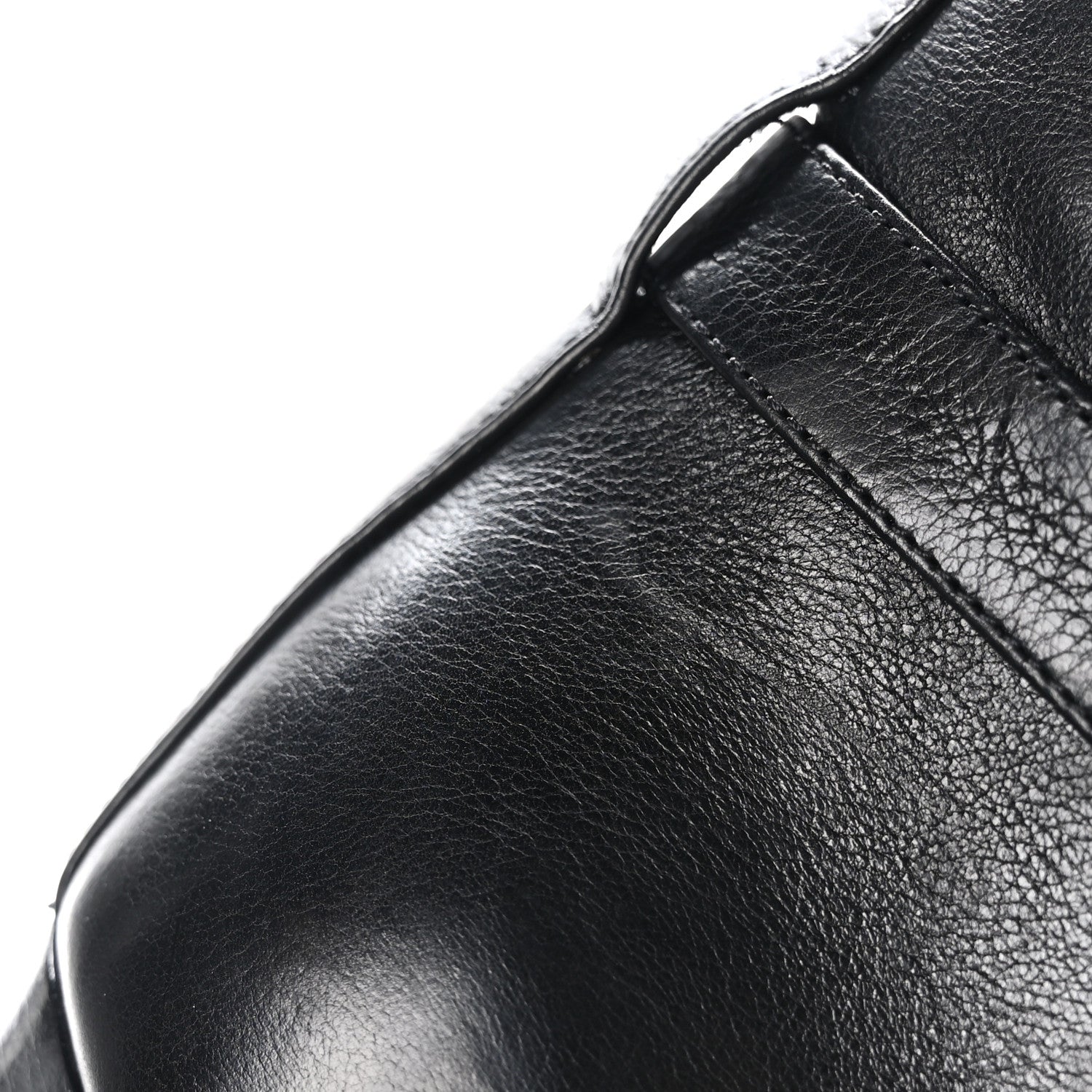 Saint Laurent Grained Calfskin Diane 100 Boots 38.5 Black 7 of 8