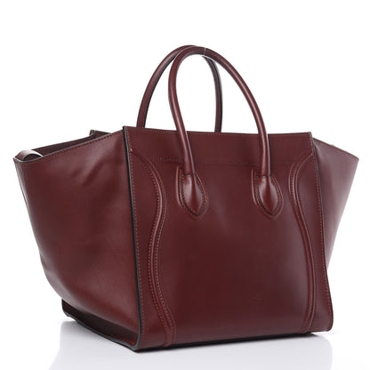 Celine Natural Calfskin Medium Phantom Luggage Burgundy 3 of 16