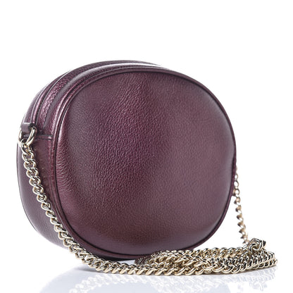 Gucci Metallic Cellarius Calfskin Mini Soho Chain Bag Classic Burgundy 3 of 7