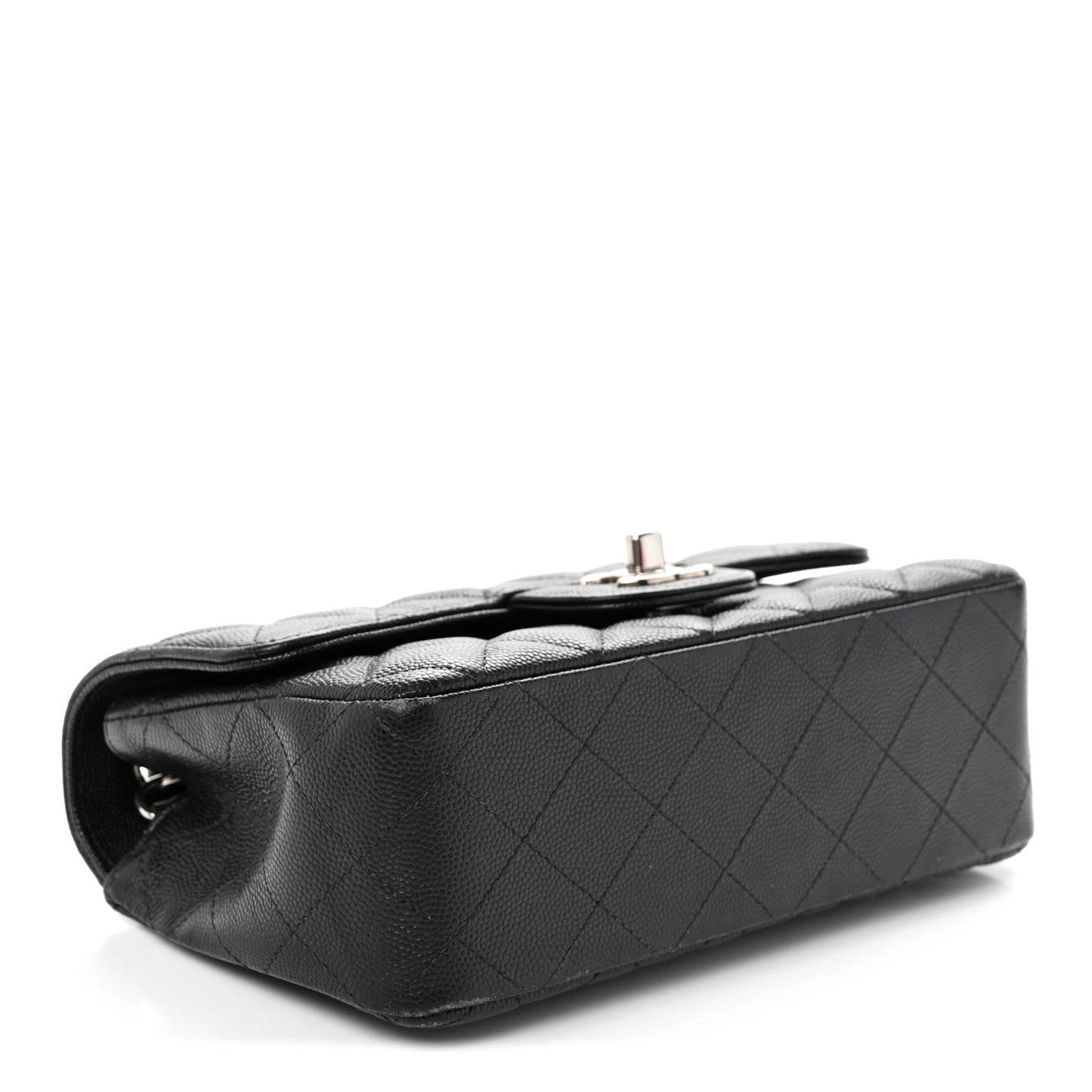 Caviar Quilted Mini Rectangular Flap Black