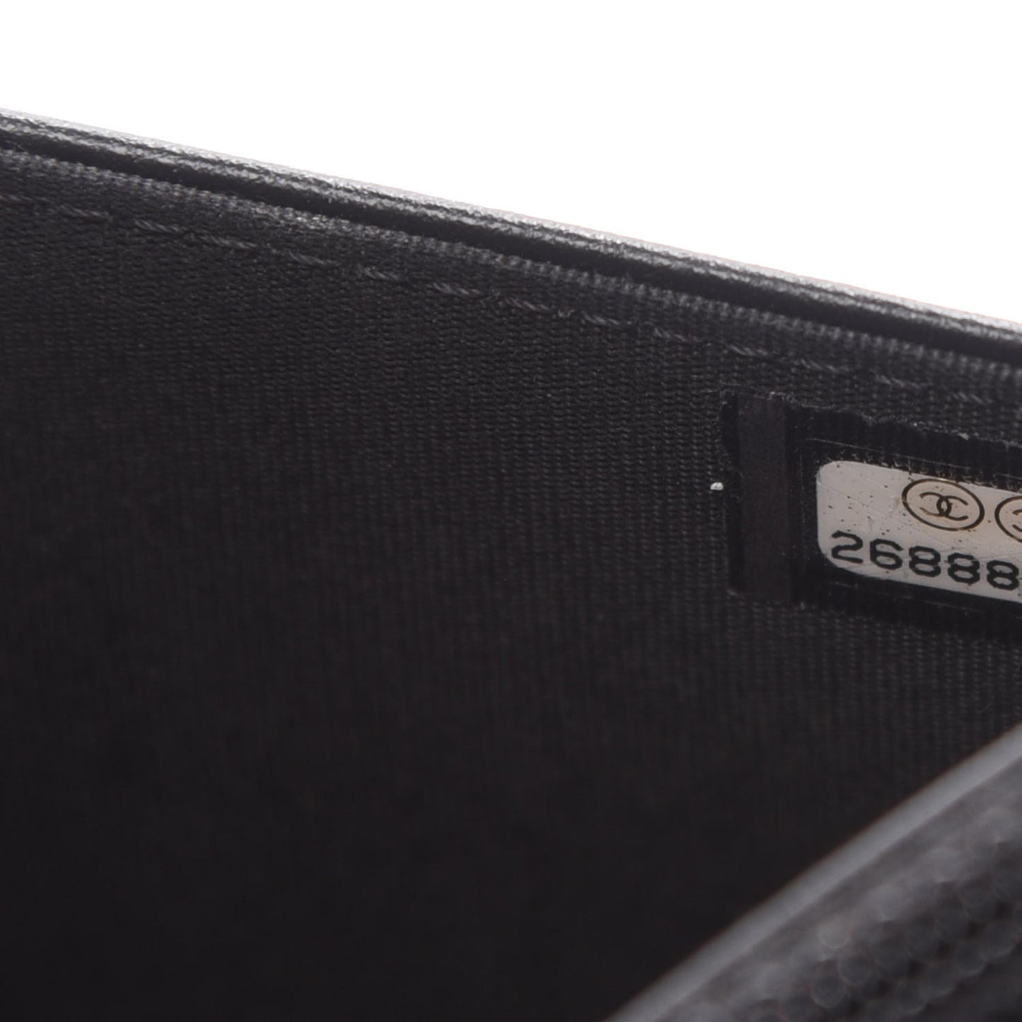 Caviar Quilted Boy Wallet On Chain WOC Black