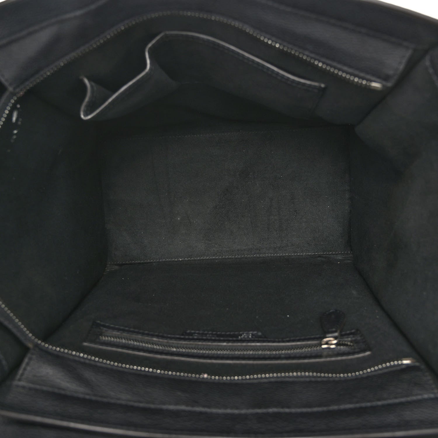 Celine Drummed Calfskin Mini Luggage Black 5 of 10
