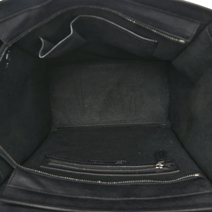 Celine Drummed Calfskin Mini Luggage Black 5 of 10