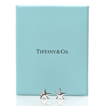 Tiffany Sterling Silver 12mm Elsa Peretti Starfish Earrings 6 of 6