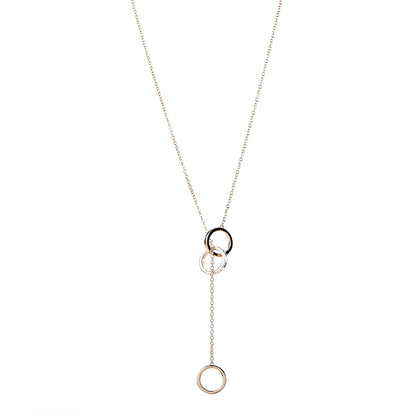 Tiffany 18K Yellow Gold 1837 Interlocking Circles Lariat Necklace 1 of 7