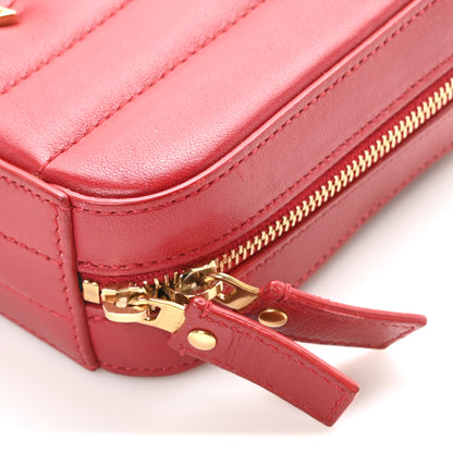 Saint Laurent Lambskin Matelasse Vicky Monogram Belt Bag Eros Red 9 of 9