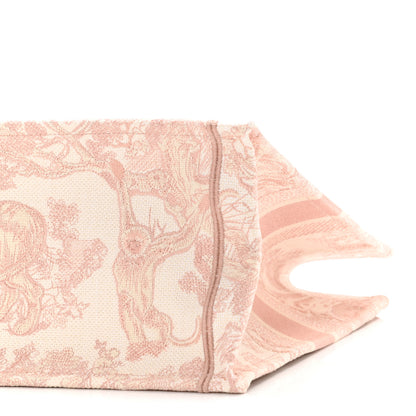 Christian Dior Canvas Toile De Jouy Embroidered Medium Book Tote Pink 9 of 10