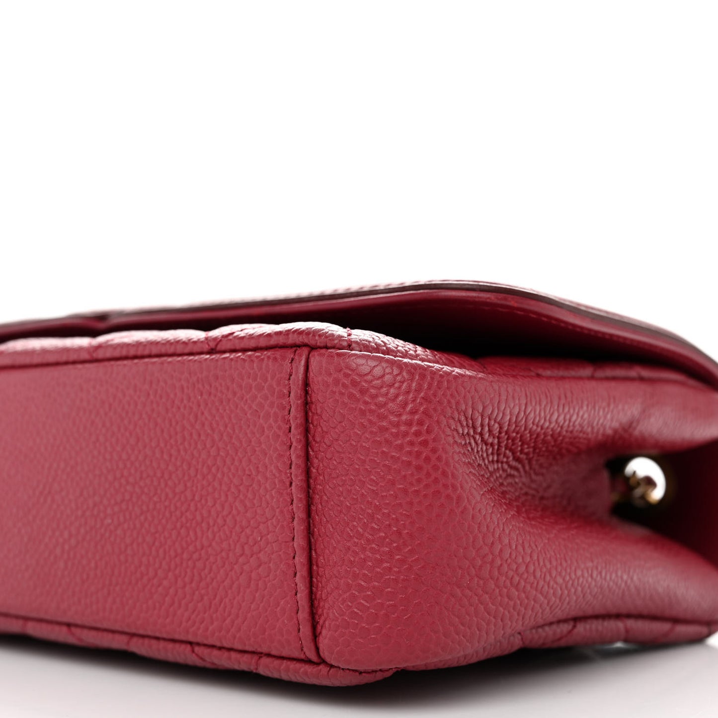 Caviar Quilted Small CC Filigree Flap Burgundy