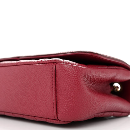Chanel Caviar Quilted Small CC Filigree Flap Burgundy 10 of 11