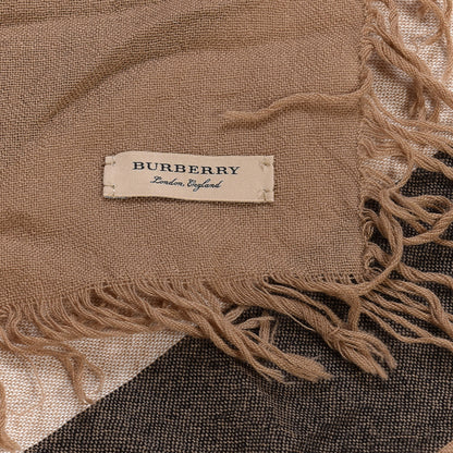 Burberry Merino Wool House Check Square Scarf Brown 3 of 4