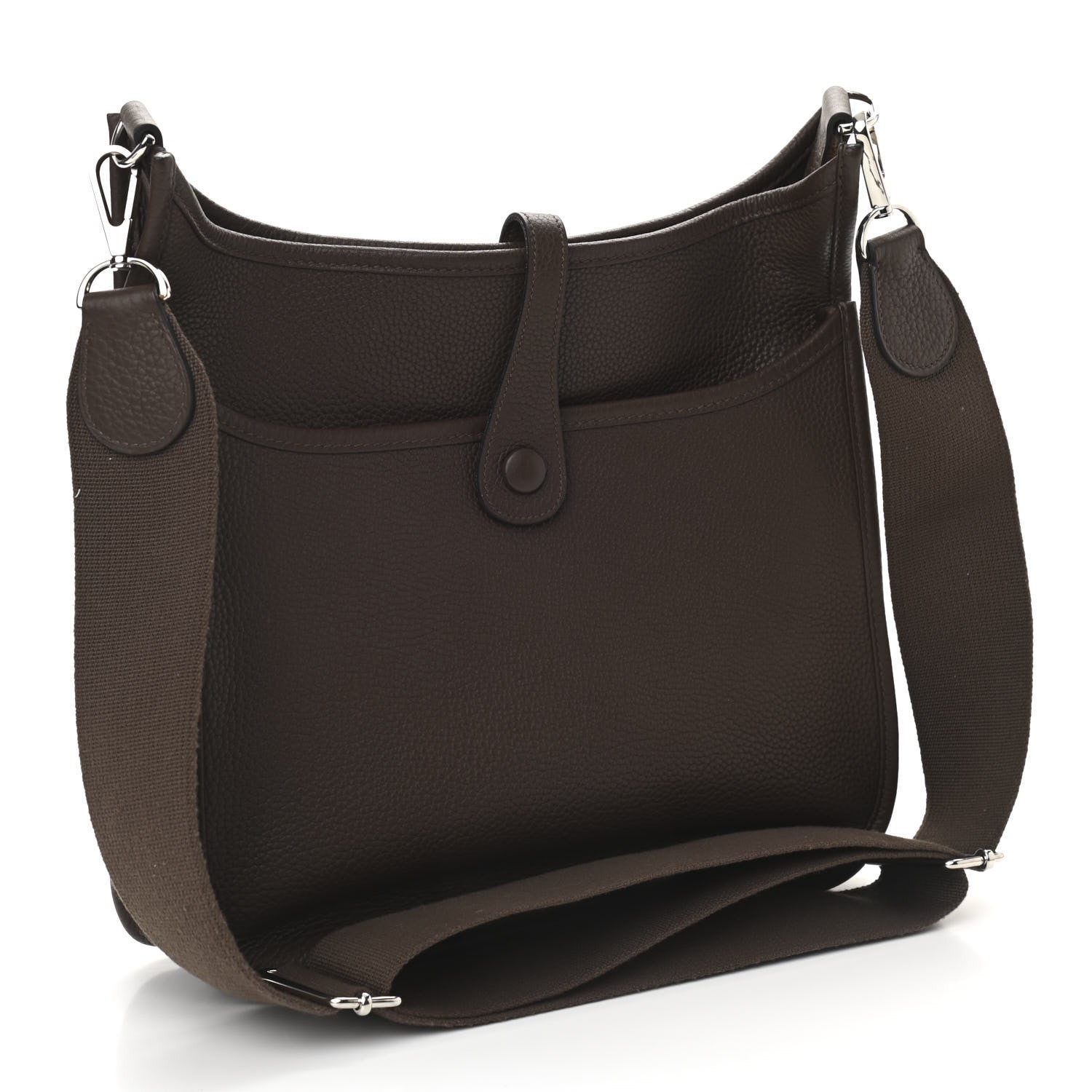 Hermes Taurillon Clemence Evelyne III PM Chocolate 3 of 10