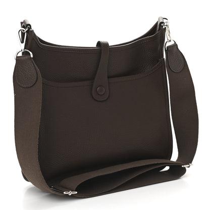 Hermes Taurillon Clemence Evelyne III PM Chocolate 3 of 10