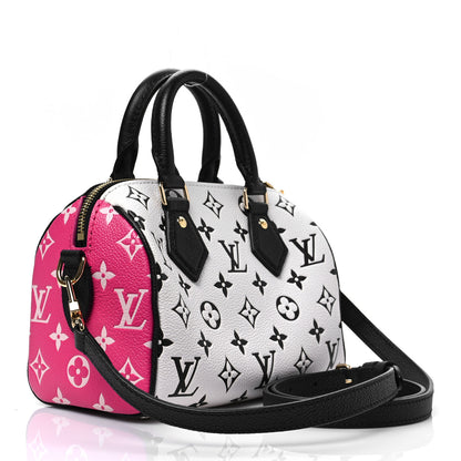 Louis Vuitton Empreinte Monogram Spring in the City Speedy Bandouliere 20 Black White Pink 3 of 7