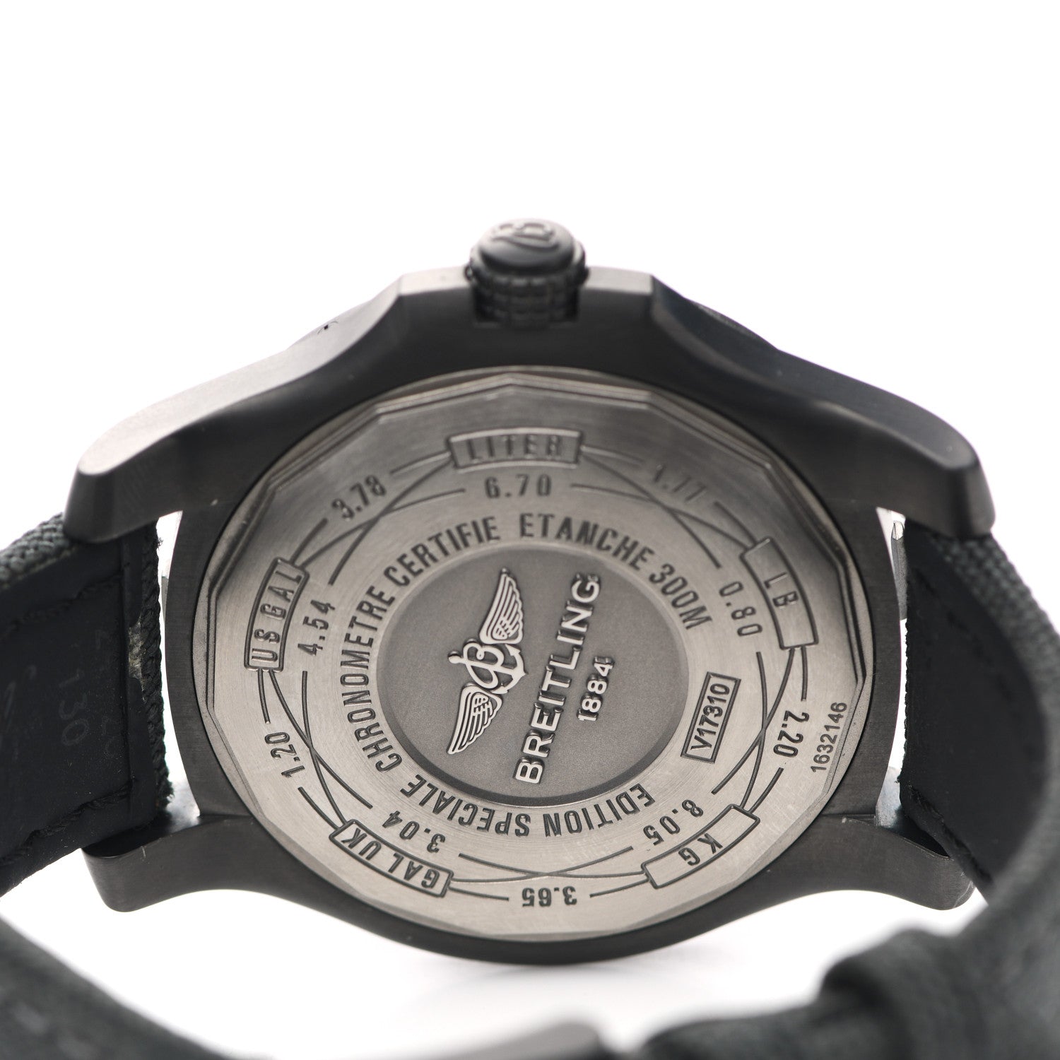 Breitling Black Titanium 48mm Avenger Blackbird 44 Automatic Watch Volcano Black V17310 4 of 4