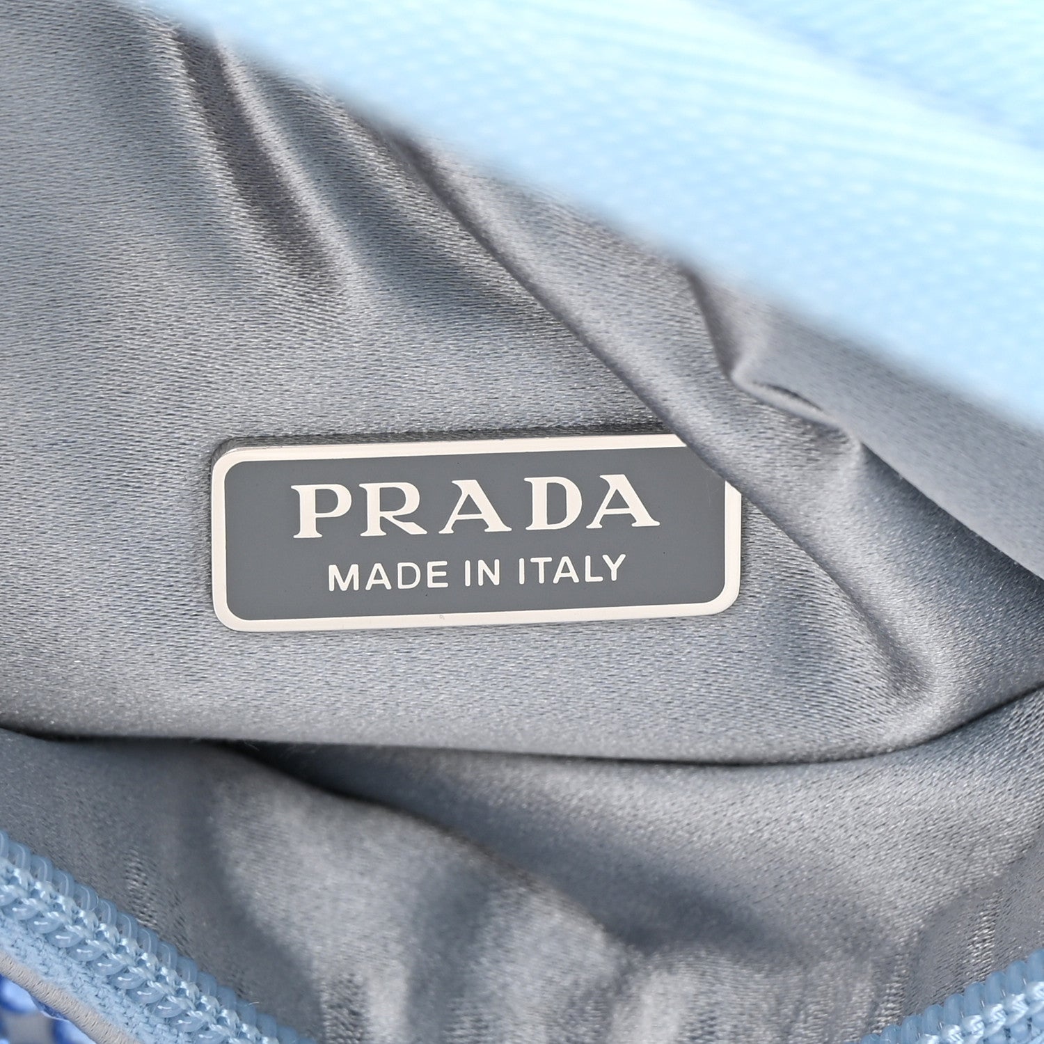 Prada Satin Crystal Mini Re-Edition 2000 Bag Celeste 5 of 10