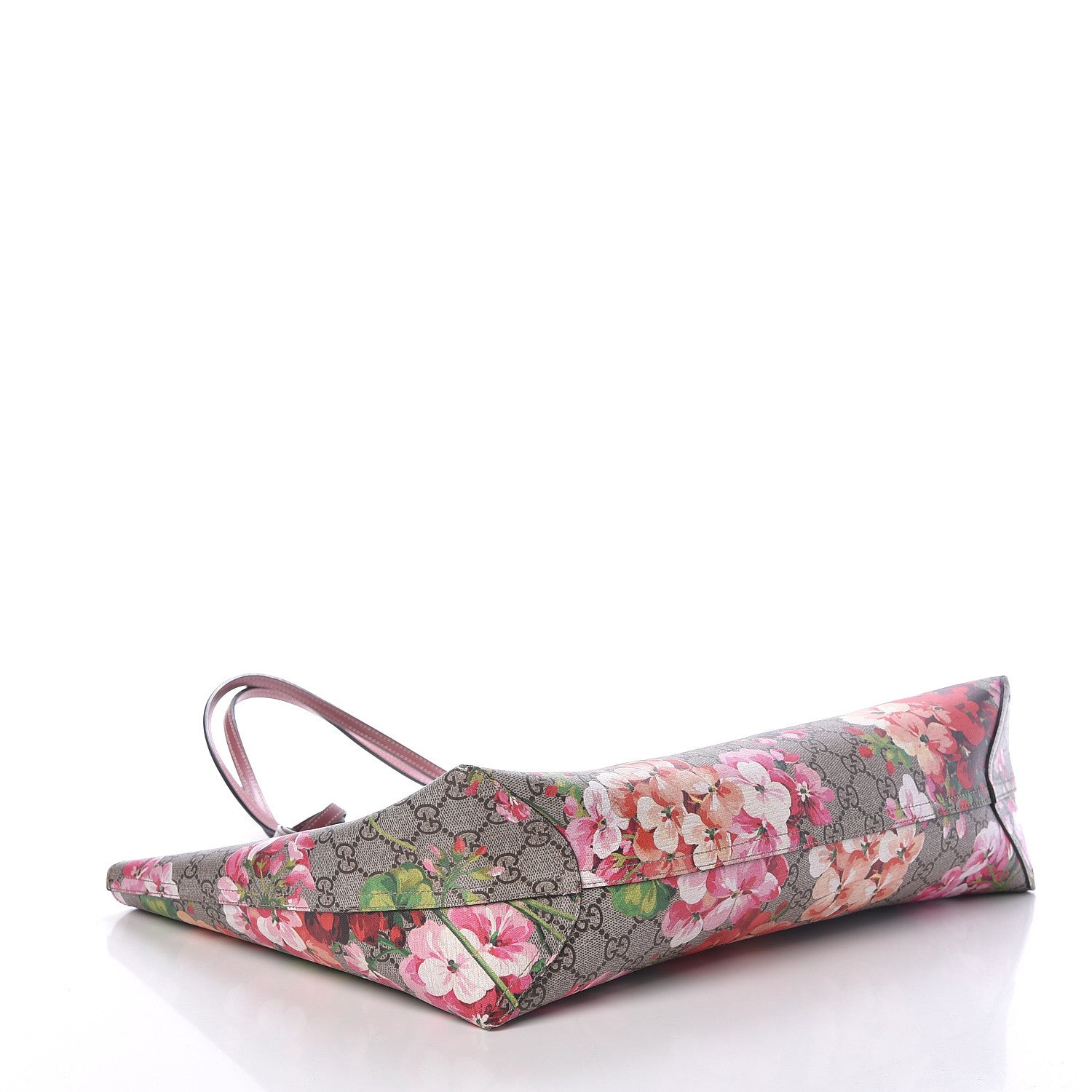 Gucci GG Supreme Monogram Blooms Medium Reversible Tote Beige Multicolor Dry Rose 7 of 16