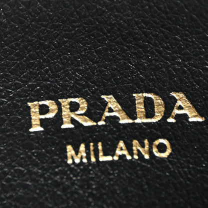 Prada Glace Calfskin Embossed Logo Tote Black 6 of 11