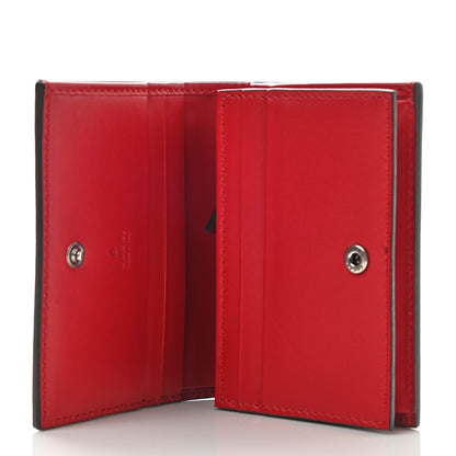 Gucci Calfskin Chinese New Year Card Case Wallet Red 5 of 8